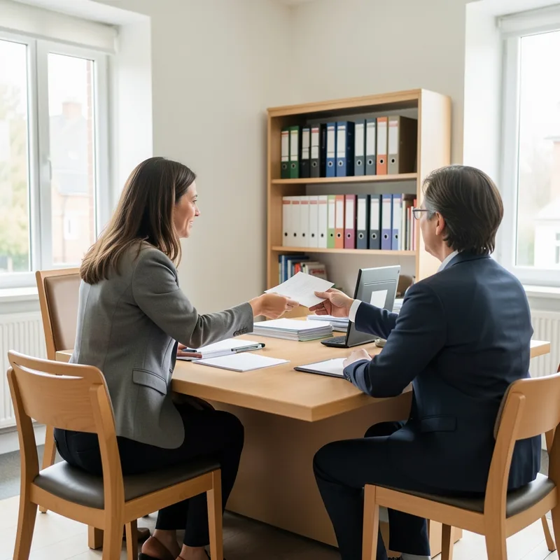 Rendez vous avec une travailleuse sociale dans un bureau lumineux d une mairie